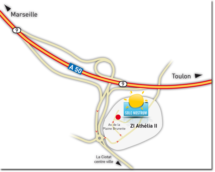 Plan d'accès Sole Nostrum - La Ciotat